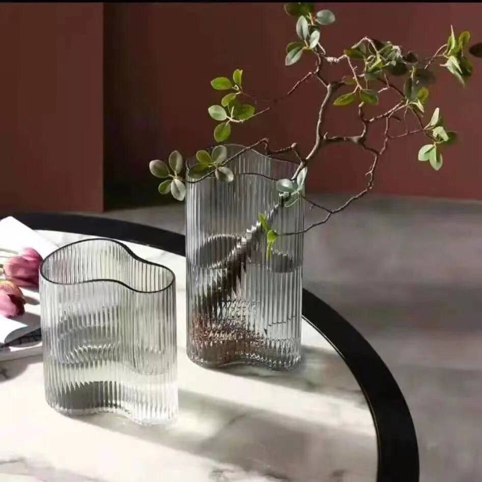 创意台面脚丫玻璃室瓶客厅卧室公桌玄关办餐花插花干花摆件装饰品