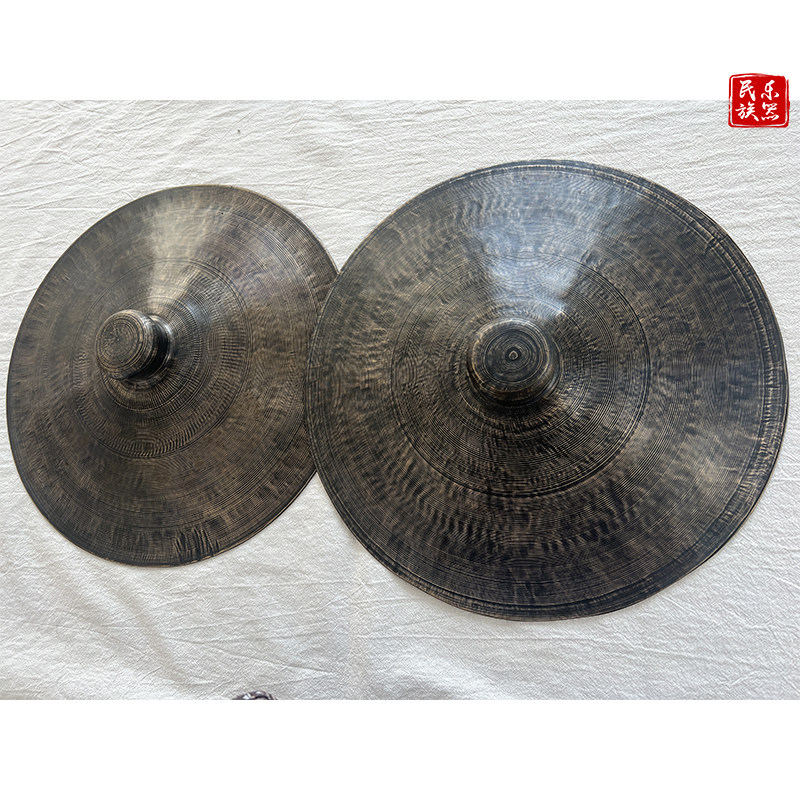 青铜手工铜铙老式大黑铙铙5 28锣30cm闭口开口铜2钹大铜镲 鼓镲