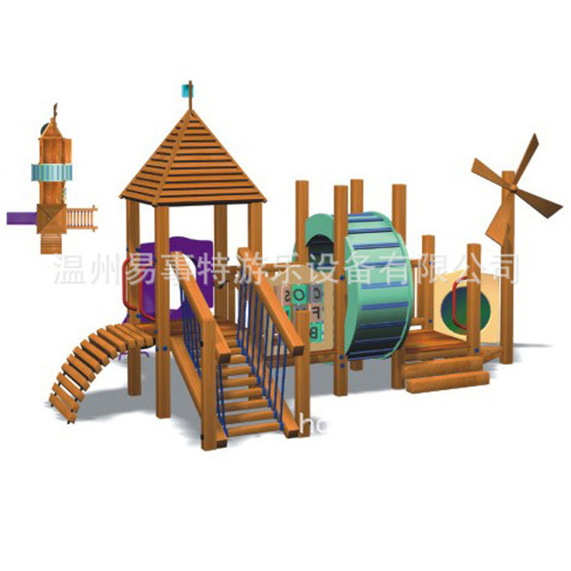 游乐设备木质小博士室内外组合儿童塑料滑梯幼儿园户外大型滑梯