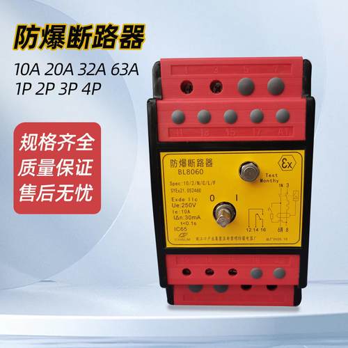BL8060-32A/2/N/C 20A/3/N/C 63A/4/N/C防爆防腐断路器带漏电保护