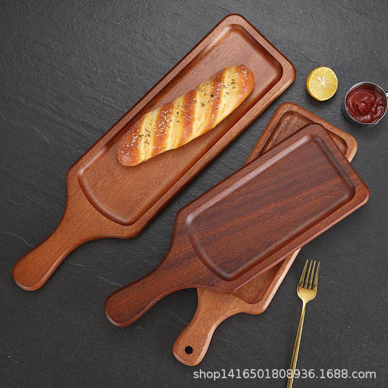 沙比利实木长方形面包板点心托盘羊肉卷火锅木质餐盘火锅店肥牛盘