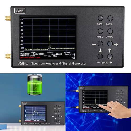 SA6/SA8手持频谱分析仪Wi-Fi 实验室35-6200Mhz无线信号测试仪