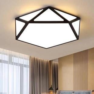 创意几何吸顶灯简约现代多边形led主卧室房间灯北欧风格 书房灯具