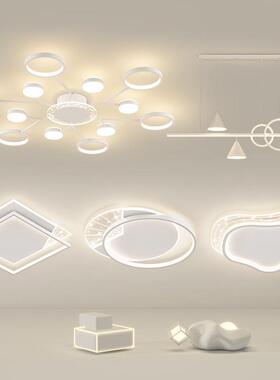 客厅主灯广东中山灯具套餐白色全屋组合三室两厅餐厅灯客厅吸顶灯