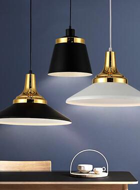 北欧单头餐吊灯现代简约黑色白色实体店民宿公寓吊灯创意三头吊灯