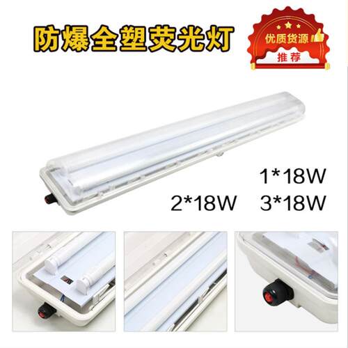 eYS防爆防腐全塑荧光灯-2*18WLED支架灯荧光灯耐腐蚀工厂灯IP65