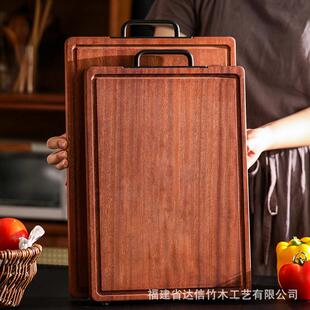 乌檀木菜板家用切果蔬菜砧板实木案板实木整木砧板粘板切菜板无拼