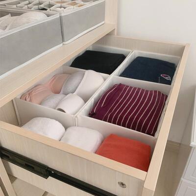 衣柜收纳箱内衣袜子分格收纳盒斯图克STUK布艺抽屉式家居放衣柜盒