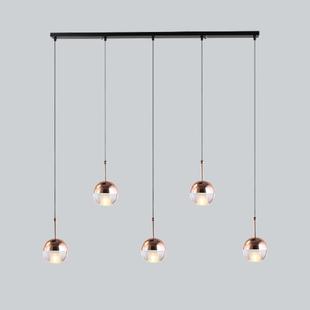 朵拉卧室床头小吊灯现代简约餐厅吧台楼梯间玫瑰金长线北欧圆球灯