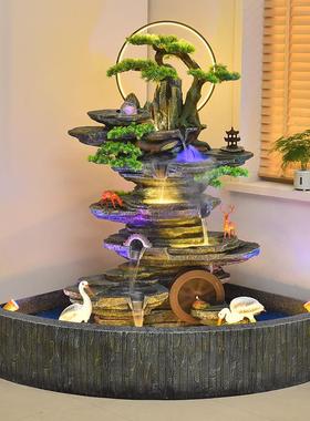 假山喷泉流水摆件循环水户外庭院装饰鱼池水系景观花园造景布置