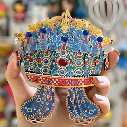 北京国博孝端皇后凤冠木质磁吸冰箱贴高颜值旅游纪念品收藏送礼物