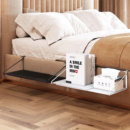 床头床边置物架收纳筐上下铺挂篮卧室悬空挂式可调节挂钩神器宿舍