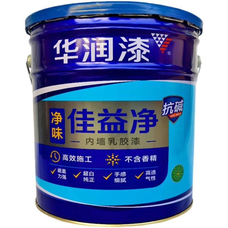佳益净墙面漆净味环保内墙内胶漆乳室自刷白色涂料家用漆17升