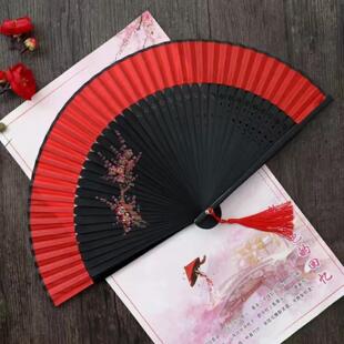 扇子古风折扇女士折叠竹扇古典古装汉服网红礼品跳舞蹈扇夏季