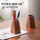 圆形整木胡桃木复古木质笔筒简约原木办公室桌面文具笔筒
