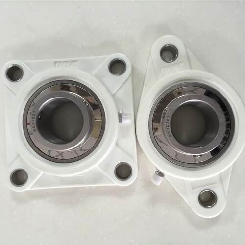 白色塑料轴承座P205F205FL205塑料带座轴承座不锈钢带底座耐腐