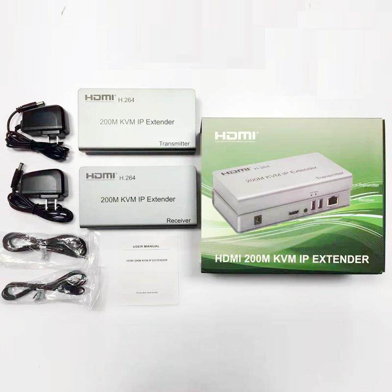 200米 HDMI KVM 单网线延长器 KVM传输器 带本地环输出 一发多收图片
