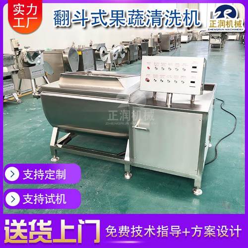 翻转式枸杞清洗机 全自动药材清洗设备 全自动气泡清洗设备