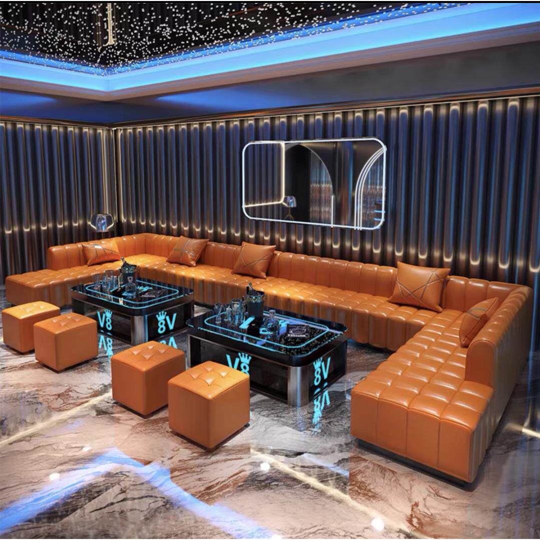夜总会酒吧ktv沙发练歌厅清吧酒店餐厅商务包厢U型卡座茶几组合