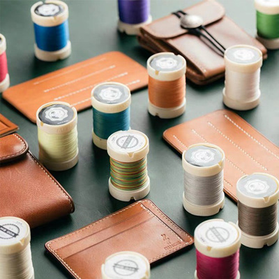 since皮艺缝纫线M50手工diy皮具圆蜡线 亚麻皮革线0.55高品质48色