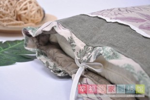 韩国进口面料棉麻荞麦枕头颈椎枕学生双层内胆拉链设计自由调节
