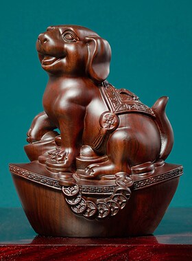 木雕十二生肖摆件全套实木鼠牛虎兔龙蛇马羊猴鸡狗猪工艺品补缺角