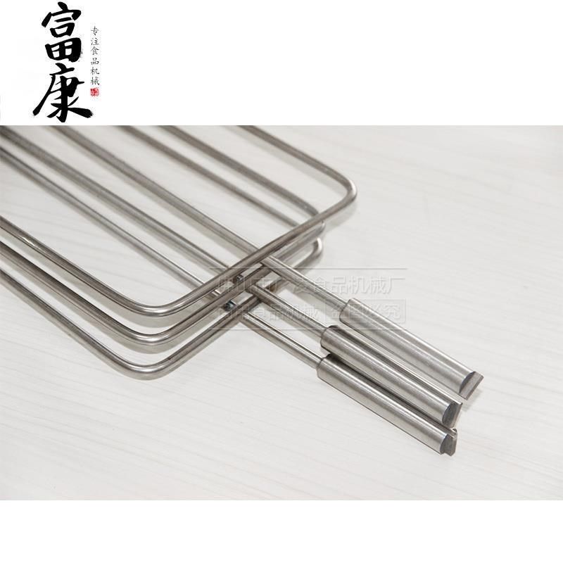 纽奥良烤鸡叉子自动旋转不锈钢烧烤叉子摇滚烤鸡炉钢叉烤箱签子