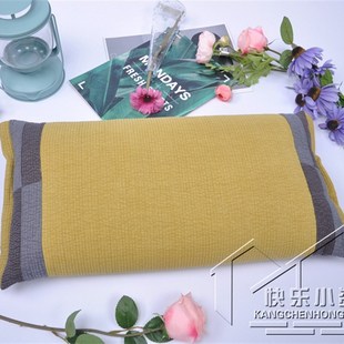 韩国进口面料棉麻荞麦枕头颈椎枕学生双层内胆拉链设计自由调节