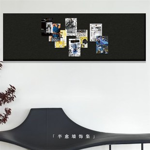 毛毡照片墙背景板黑色3d立体客厅遮丑自粘墙面装饰毛毡布墙贴软木