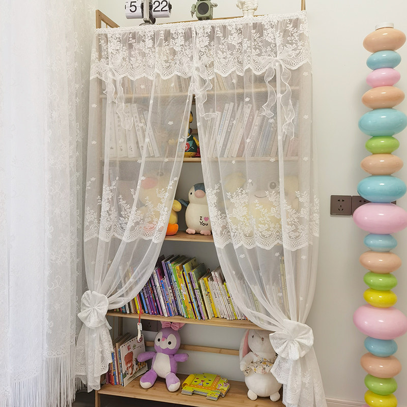 韩式蝴蝶白色纱帘卫生间洗手台橱柜隔断遮挡防尘帘咖啡帘帘头窗纱,居家布艺,成品窗帘,淘宝优惠券,粉丝福利购,淘宝优惠卷