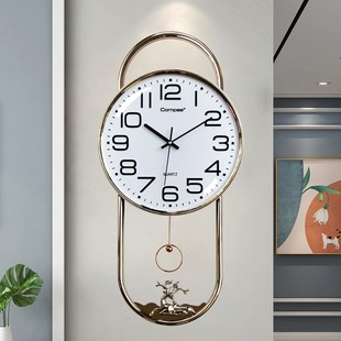 康巴丝挂钟新款石英钟静音客厅卧室钟表艺术创意电子钟装饰挂表