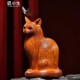 木雕摆件小猫咪实木质雕刻可爱动物家居客厅办公书桌女友工艺礼品