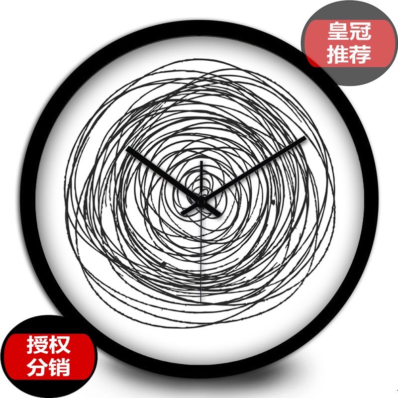 客厅现代创意石英钟表卧室书房家居装饰圆形大号时钟家居挂钟