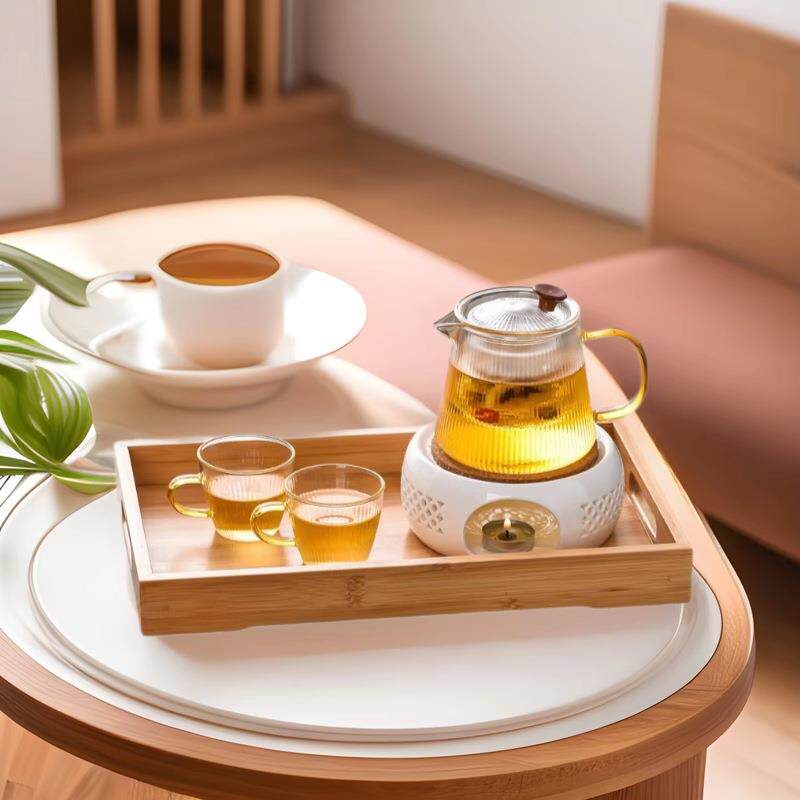 陶瓷温茶炉下午茶烛台加热炉耐热玻璃蜡烛煮茶炉水果花草茶壶套装