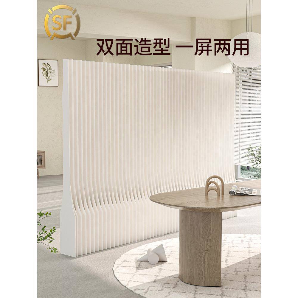 风琴纸隔断自装办公室客厅挡板墙可折叠服装店屏风间隔断隔断墙