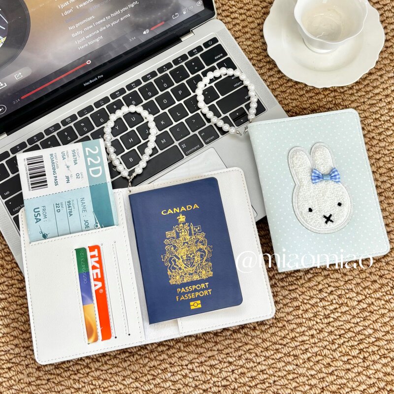波点米菲护照夹旅行证件保护套卡包钱包韩系便携多功能护照收纳包