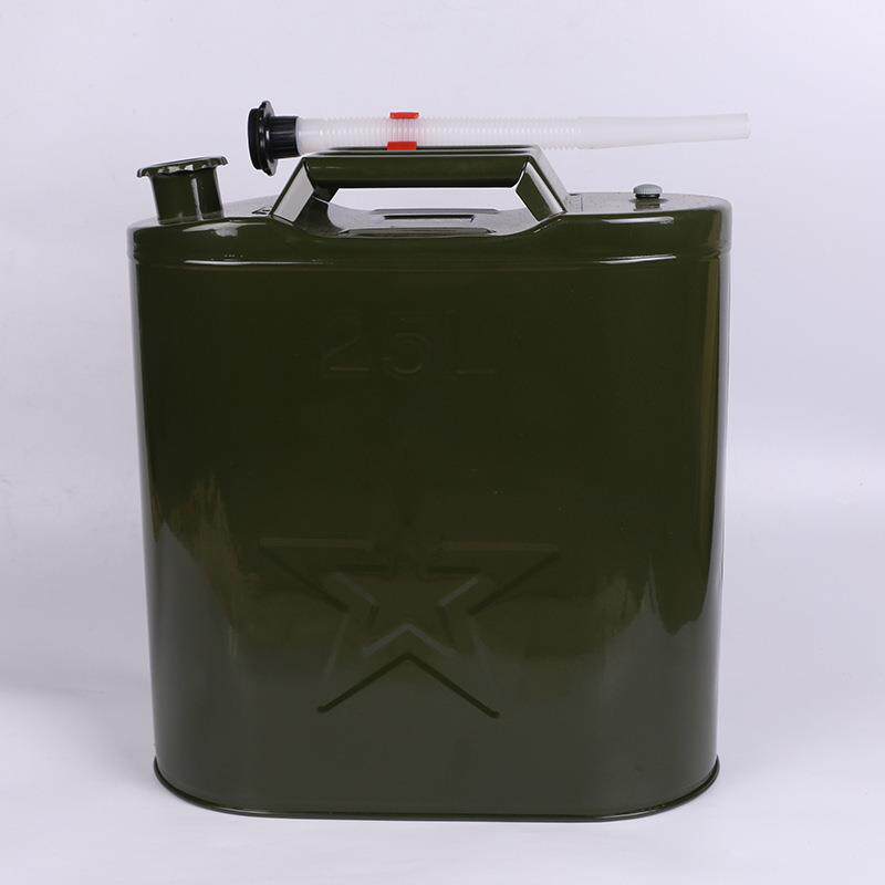 森林防火燃料储备桶24L绿色铁皮备用油桶森林背水桶