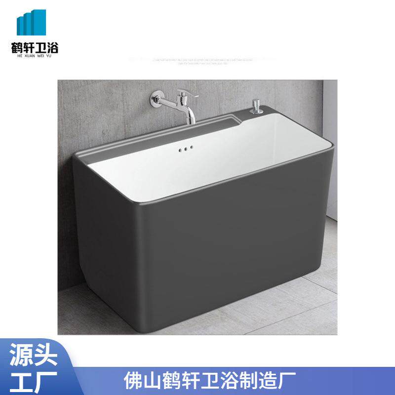 现代新款拖把池家用阳台陶瓷拖布池墩布池落地式拖把盆卫生间简约