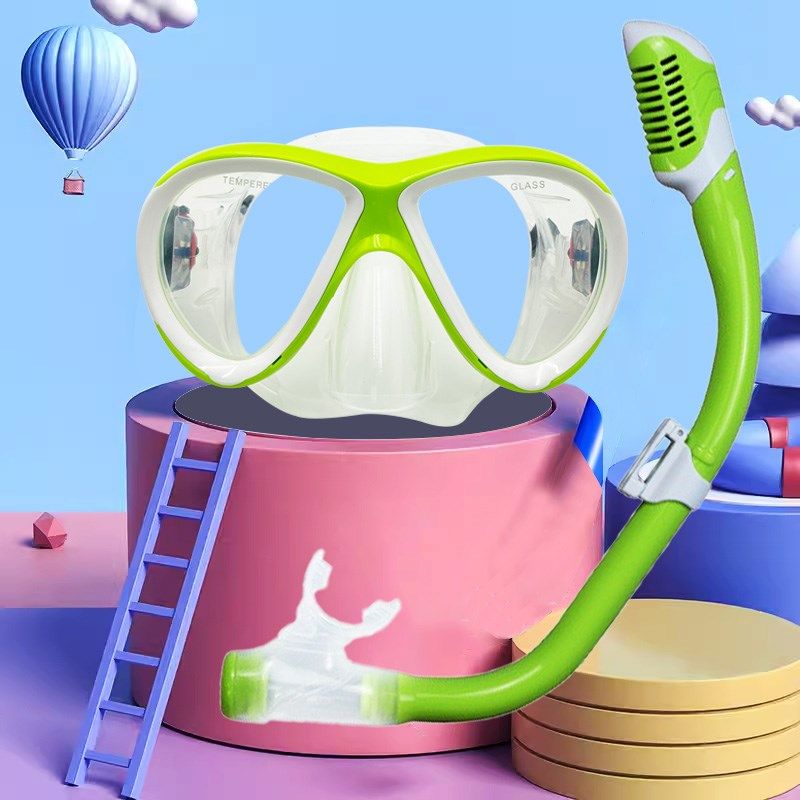 儿童潜水镜三宝全干式呼吸管防水浮潜面罩套装游泳眼镜浮潜套装备