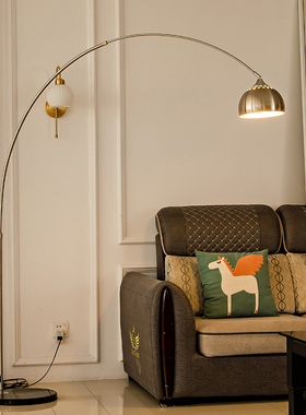 落地灯钓鱼灯麻将房灯客厅沙发边高级感装饰氛围灯书房看书灯