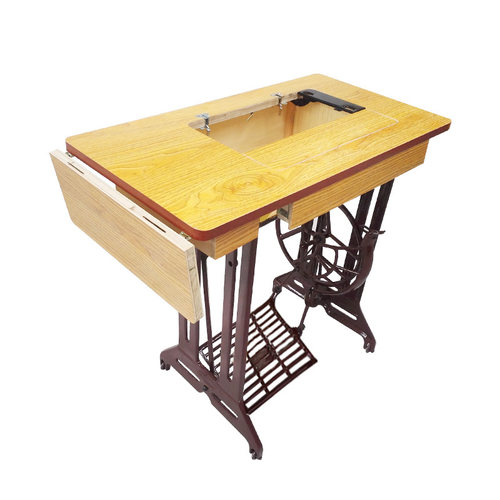 飞人牌老式缝纫机台板二斗家用台面台架 通用脚踏裁缝机铸铁架