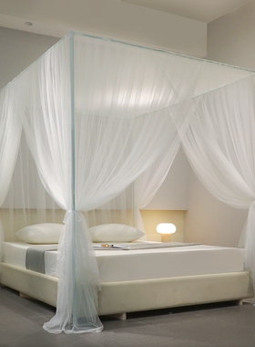 A类蚊帐宫廷家用床幔公主风加密三门1.2/1.5m1.8床双人落地支架