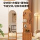洞洞板全身镜家用挂衣镜卧室落地镜旋转穿衣镜置物衣帽架一体镜子