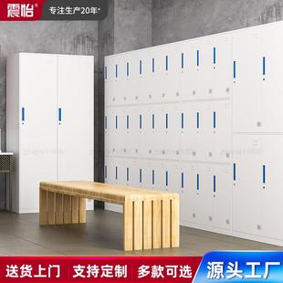 更衣柜钢制铁皮柜现代简约铁皮衣柜拆装 薄边更衣钢柜工厂员工柜