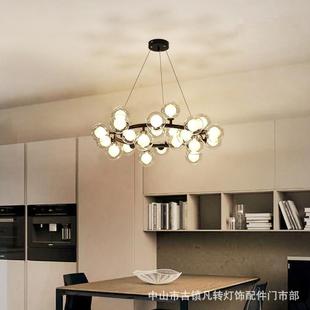 北欧灯具现代简约客厅灯创意餐吊灯后现代玻璃球吊灯萤火虫吊灯