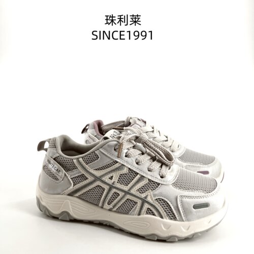 珠利莱女款厚底网面透气老爹鞋