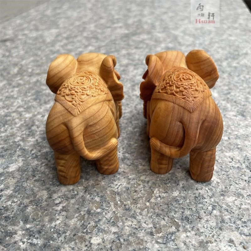 崖柏木雕财富大象摆饰雕刻工艺礼品摆饰实木小象家居电视柜装饰品,家居饰品,木雕,淘宝优惠券,粉丝福利购,淘宝优惠卷