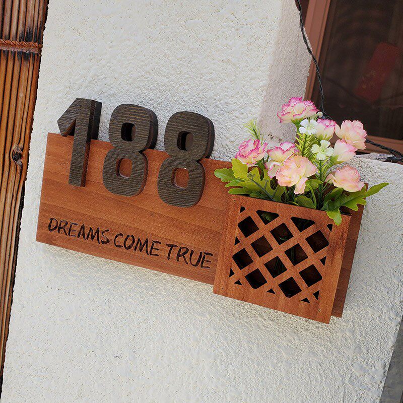 仿古酒店民宿包间家门牌定制创意实木包箱号码牌家用挂牌木牌定做