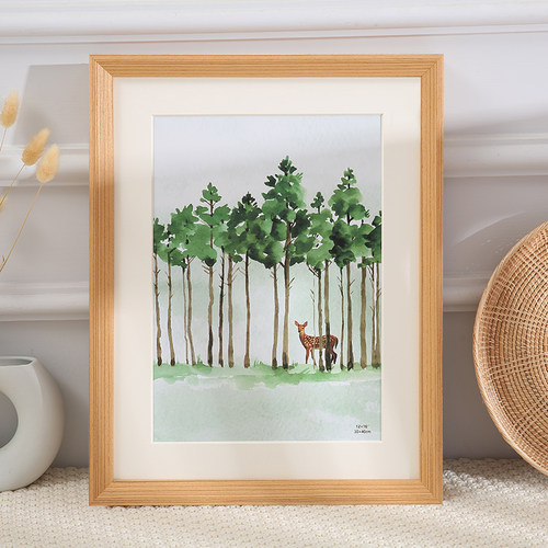 定制实木相框大外框婚纱挂墙卡纸画框A4 A3装裱拼图框架摆台