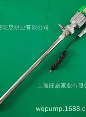 上海旺泉YBYB-60P不锈钢防爆型油桶泵、油桶电泵、电动抽桶泵